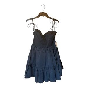 STAUD Mini Landry Dress Black Large NWT